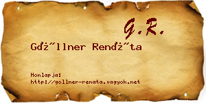 Göllner Renáta névjegykártya
